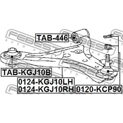 Photo Suspension, bras de liaison FEBEST TABKGJ10B