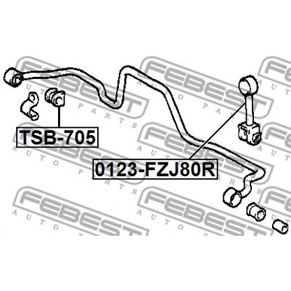 Фото Втулка, стабилизатор FEBEST TSB705