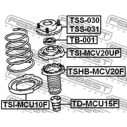 Фото Подвеска, амортизатор FEBEST TSS030
