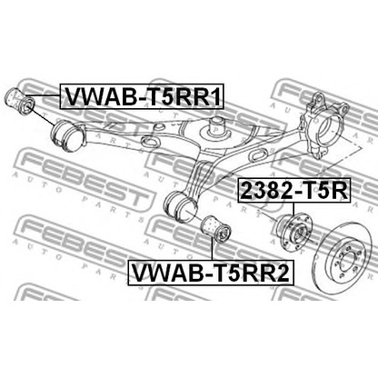 Photo Suspension, corps de l'essieu FEBEST VWABT5RR1