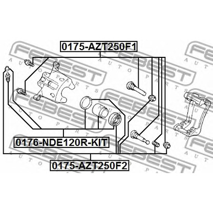 Foto Pinza freno FEBEST 0176NDE120RKIT