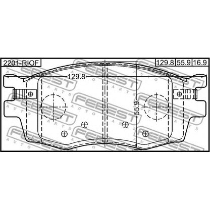 Photo Brake Pad Set, disc brake FEBEST 2201RIOF