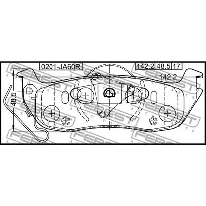 Photo Brake Pad Set, disc brake FEBEST 0201JA60R