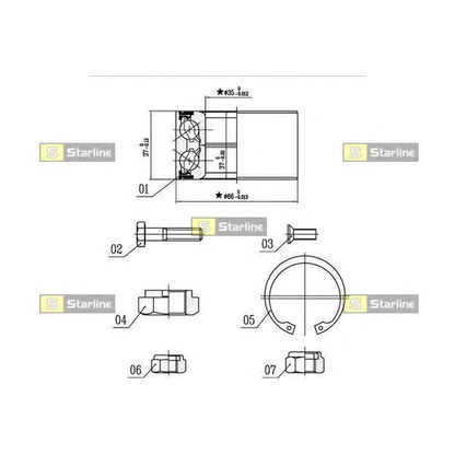 Foto Radlagersatz STARLINE LO00906