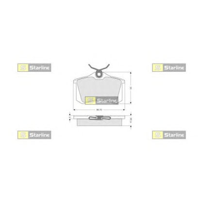 Photo Brake Pad Set, disc brake STARLINE BDS002S