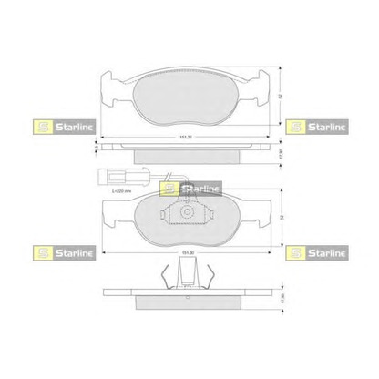 Foto Kit pastiglie freno, Freno a disco STARLINE BDS058