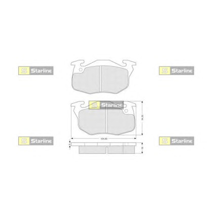 Foto Kit pastiglie freno, Freno a disco STARLINE BDS107