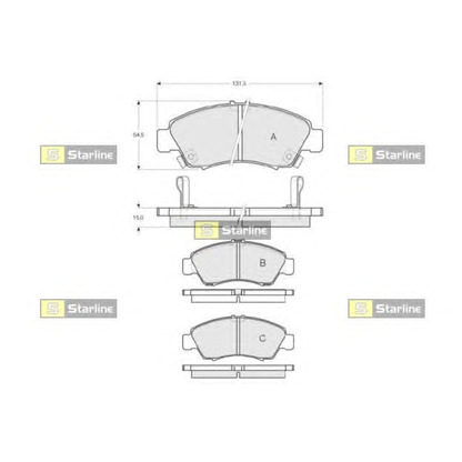 Foto Kit pastiglie freno, Freno a disco STARLINE BDS151