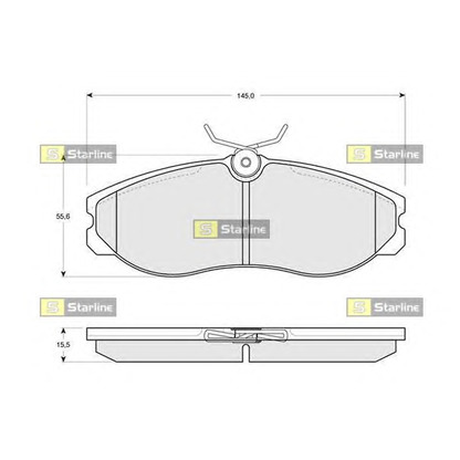 Photo Brake Pad Set, disc brake STARLINE BDS226