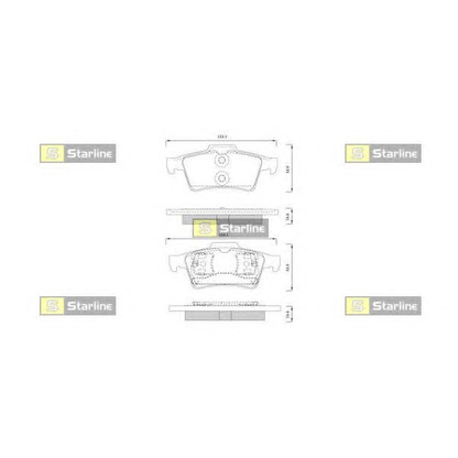 Photo Brake Pad Set, disc brake STARLINE BDS253