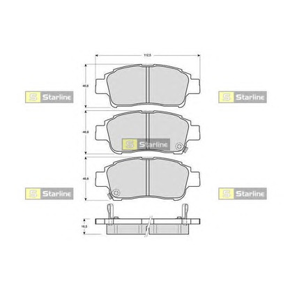 Photo Kit de plaquettes de frein, frein à disque STARLINE BDS317P