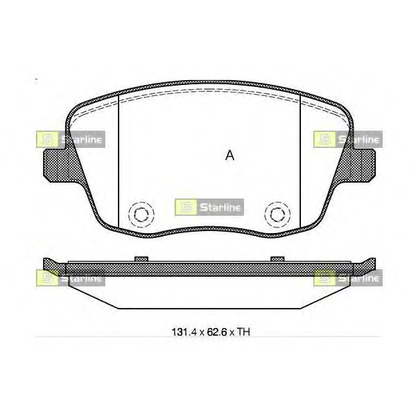 Photo Brake Pad Set, disc brake STARLINE BDS322