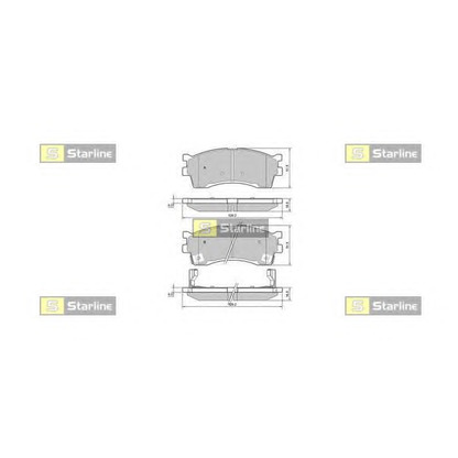 Photo Kit de plaquettes de frein, frein à disque STARLINE BDS401