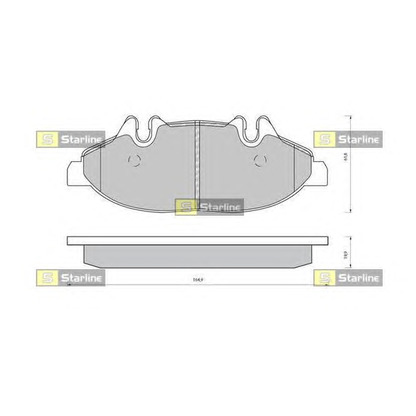 Photo Brake Pad Set, disc brake STARLINE BDS414