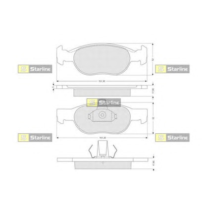 Photo Brake Pad Set, disc brake STARLINE BDS823P