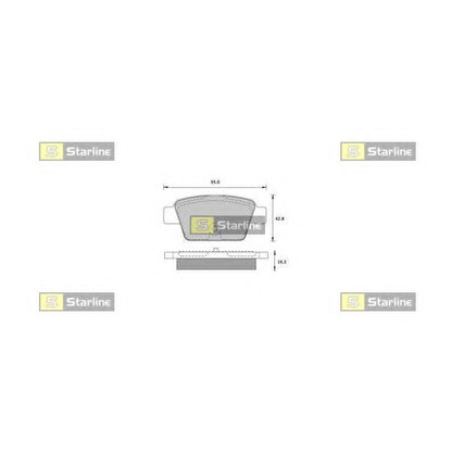 Foto Bremsbelagsatz, Scheibenbremse STARLINE BDS836P