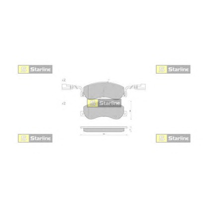 Фото Комплект тормозных колодок, дисковый тормоз STARLINE BDS848P