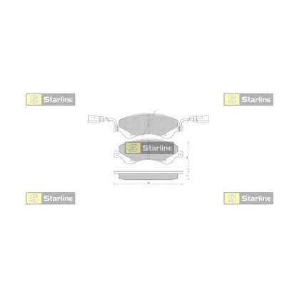 Фото Комплект тормозных колодок, дисковый тормоз STARLINE BDS849P