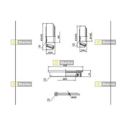 Photo Kit de roulements de roue STARLINE LO00944