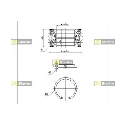 Photo Kit de roulements de roue STARLINE LO03410