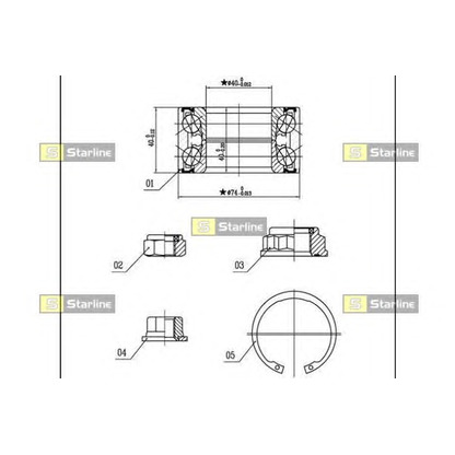 Photo Wheel Bearing Kit STARLINE LO03455