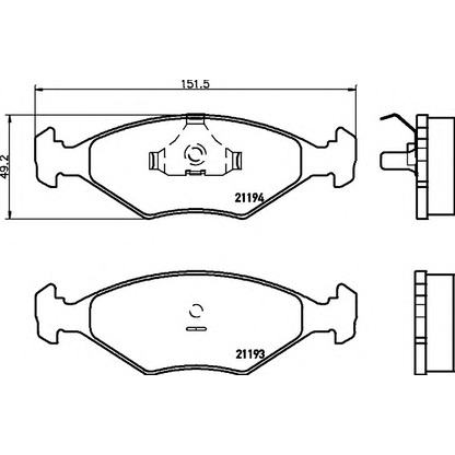 Photo Brake Pad Set, disc brake COBREQ N209