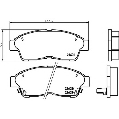 Photo Brake Pad Set, disc brake COBREQ N841