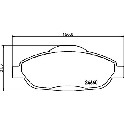 Photo Brake Pad Set, disc brake COBREQ N1182