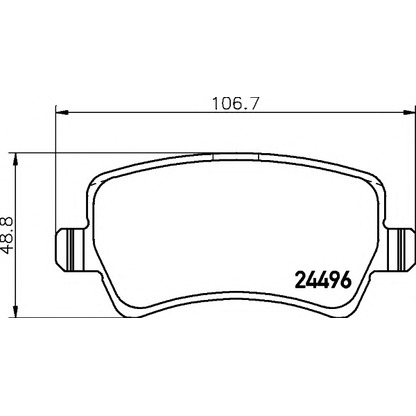 Photo Brake Pad Set, disc brake COBREQ N1474