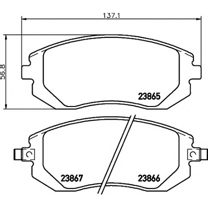 Photo Brake Pad Set, disc brake COBREQ N1477