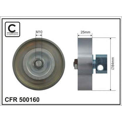 Photo Deflection/Guide Pulley, v-ribbed belt CAFFARO 500160