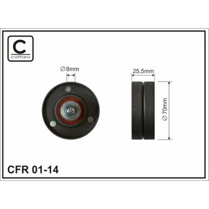 Foto Polea inversión/guía, correa poli V CAFFARO 0114