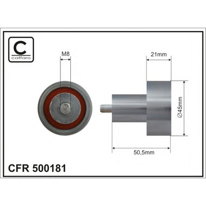 Photo Deflection/Guide Pulley, timing belt CAFFARO 500181