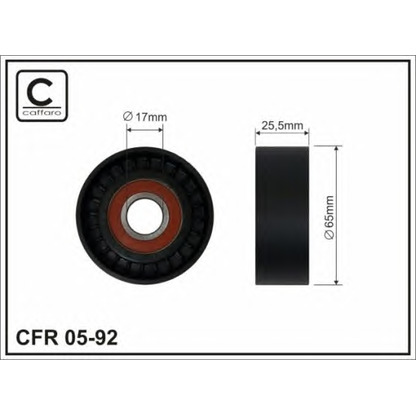 Фото Натяжной ролик, поликлиновой  ремень CAFFARO 0592