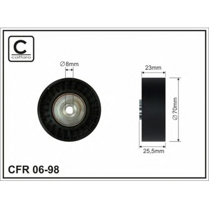 Фото Натяжной ролик, поликлиновой  ремень CAFFARO 0698