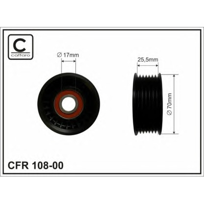Zdjęcie Napinacz paska klinowego wielorowkowego CAFFARO 10800