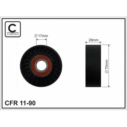 Zdjęcie Rolka napinacza, pasek klinowy wielorowkowy CAFFARO 1190