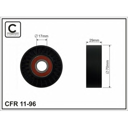 Photo Belt Tensioner, v-ribbed belt CAFFARO 1196