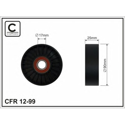 Zdjęcie Rolka napinacza, pasek klinowy wielorowkowy CAFFARO 1299