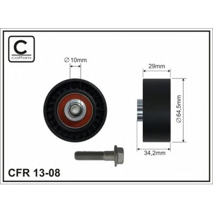 Photo Deflection/Guide Pulley, timing belt CAFFARO 1308