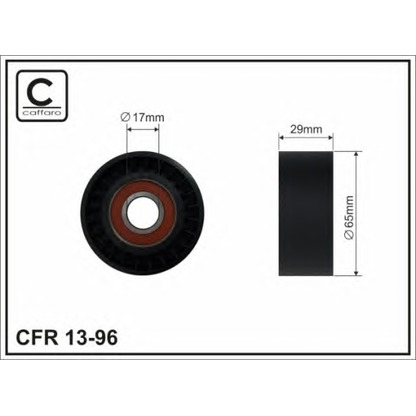 Фото Натяжной ролик, поликлиновой  ремень CAFFARO 1396