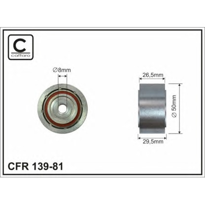 Foto Polea inversión/guía, correa poli V CAFFARO 13981