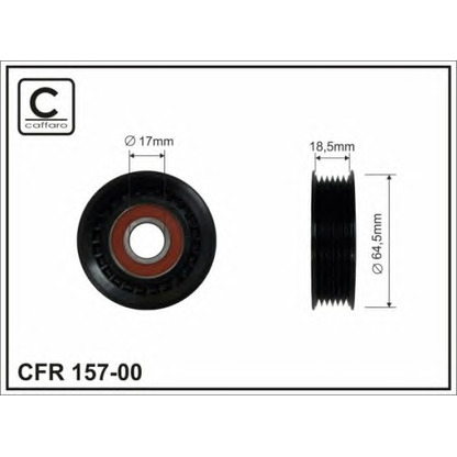 Foto Umlenk-/Führungsrolle, Keilrippenriemen CAFFARO 15700