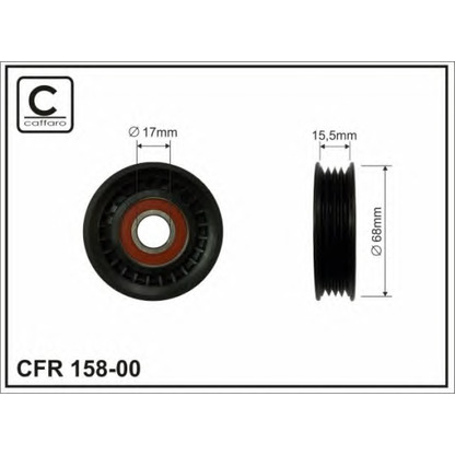 Photo Tensioner Pulley, v-ribbed belt CAFFARO 15800