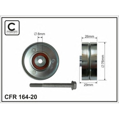 Photo Deflection/Guide Pulley, v-ribbed belt CAFFARO 16420