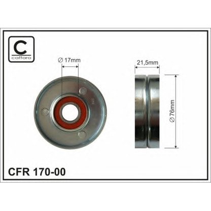 Zdjęcie Rolka napinacza, pasek klinowy wielorowkowy CAFFARO 17000