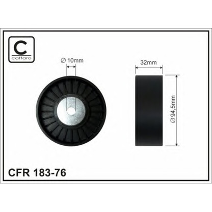 Photo Tensioner Pulley, v-ribbed belt CAFFARO 18376