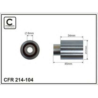 Photo Deflection/Guide Pulley, timing belt CAFFARO 214104