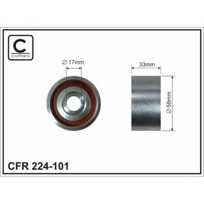 Photo Tensioner Pulley, timing belt CAFFARO 224101