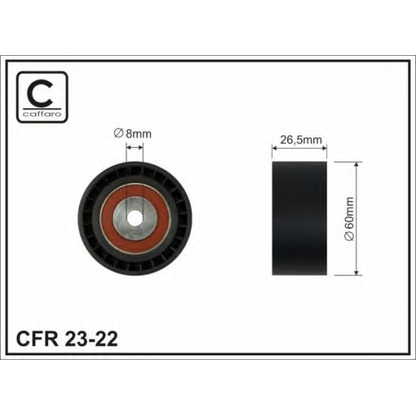 Photo Tensioner Pulley, v-ribbed belt CAFFARO 2322